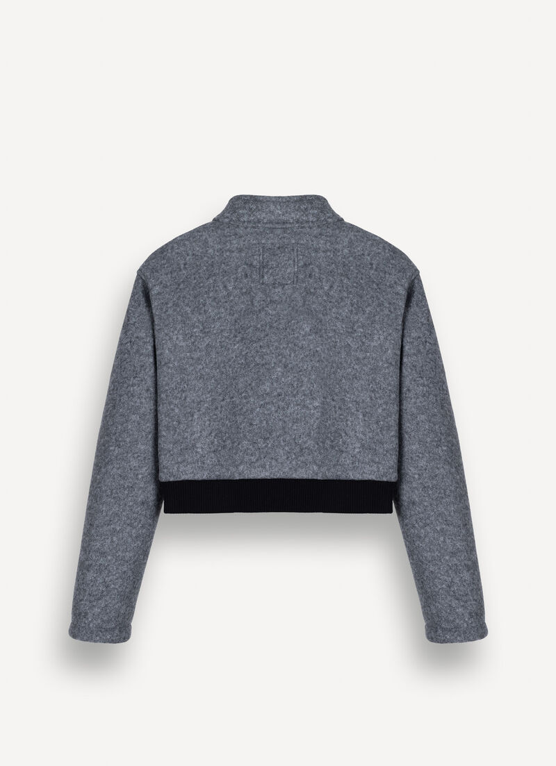 Cropped scuba bomber jacket