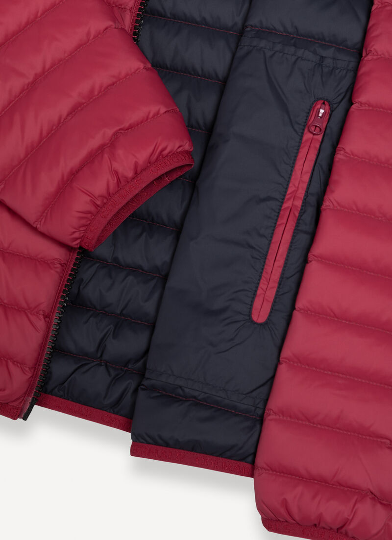 Autumn-weight down jacket with padded collar