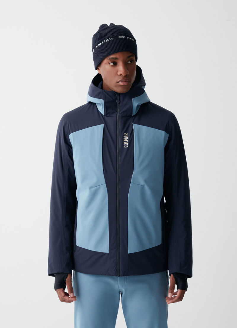 Stretch ski jacket with back pocket