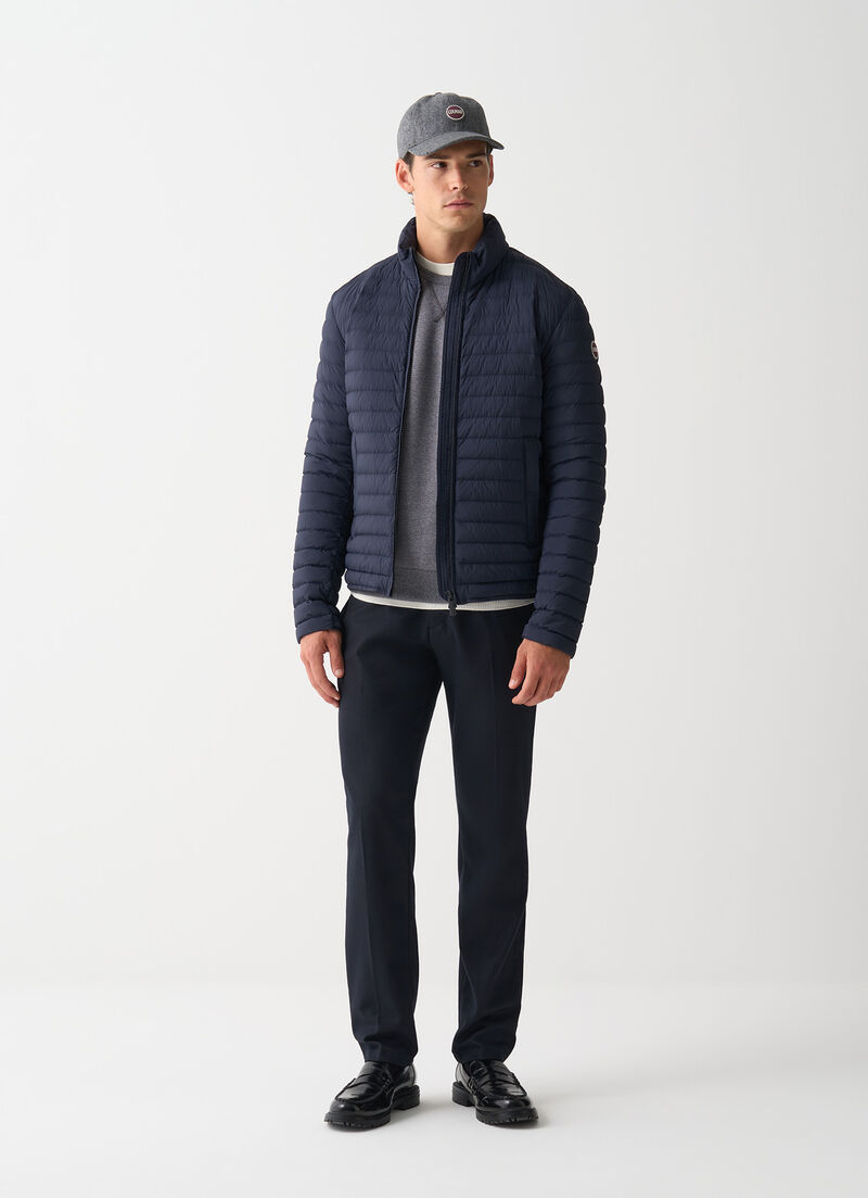 Light down jacket with padded collar