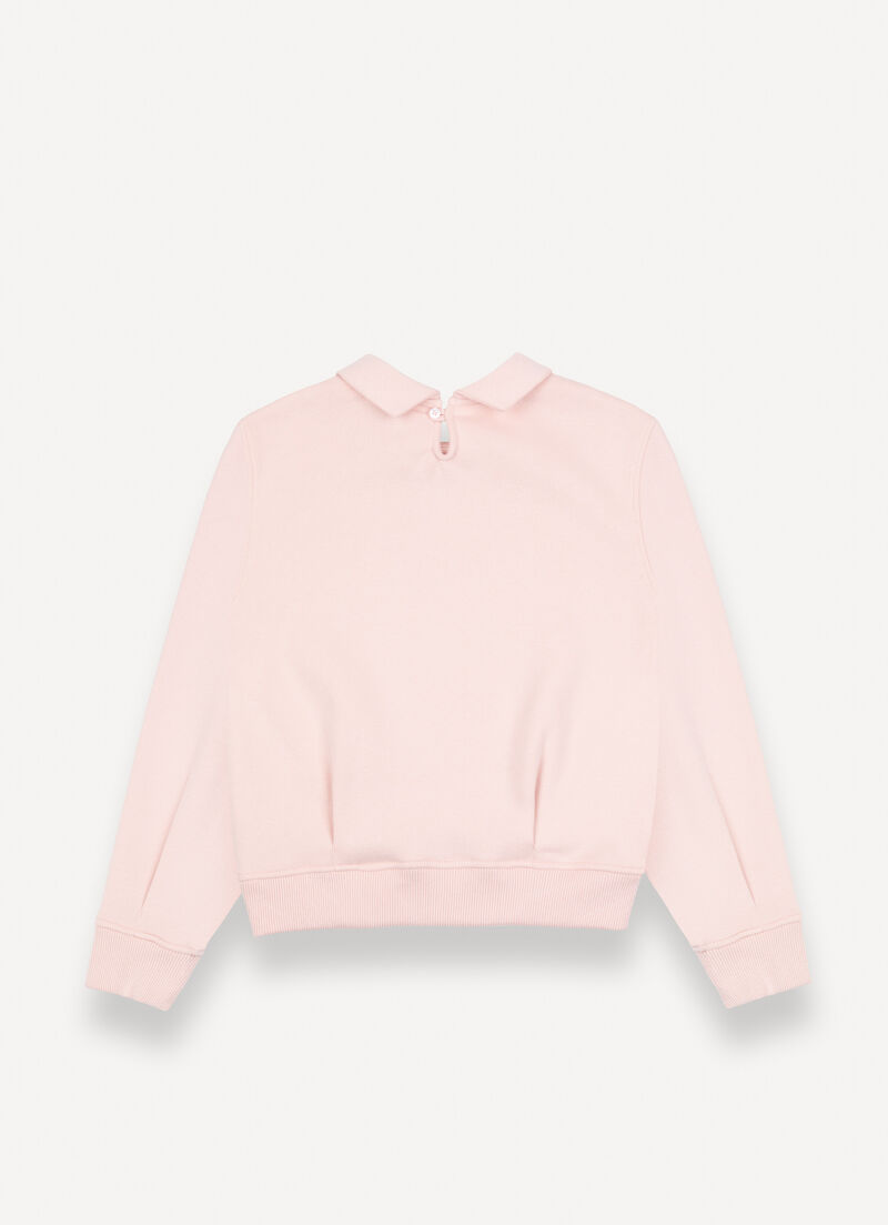 Sweatshirt with collar and darts