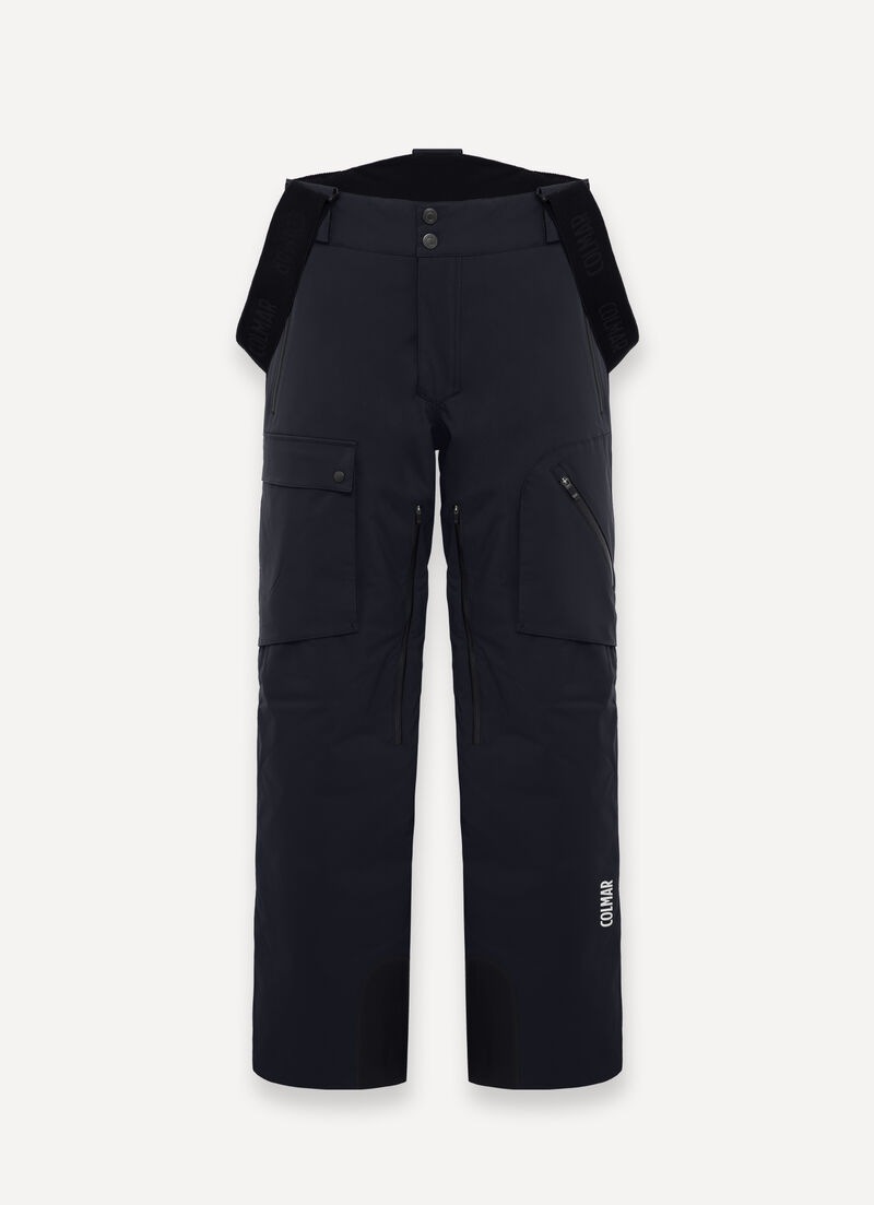 Padded cargo-style ski salopettes
