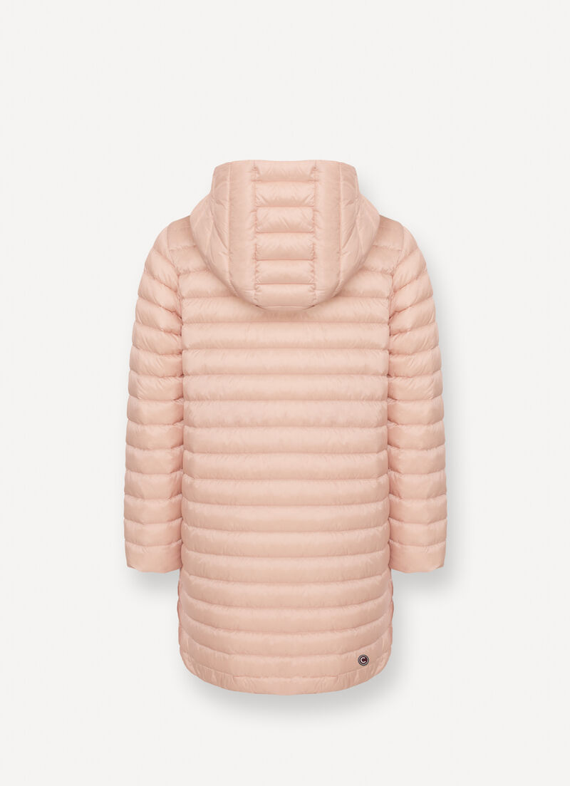 Long down jacket with hood