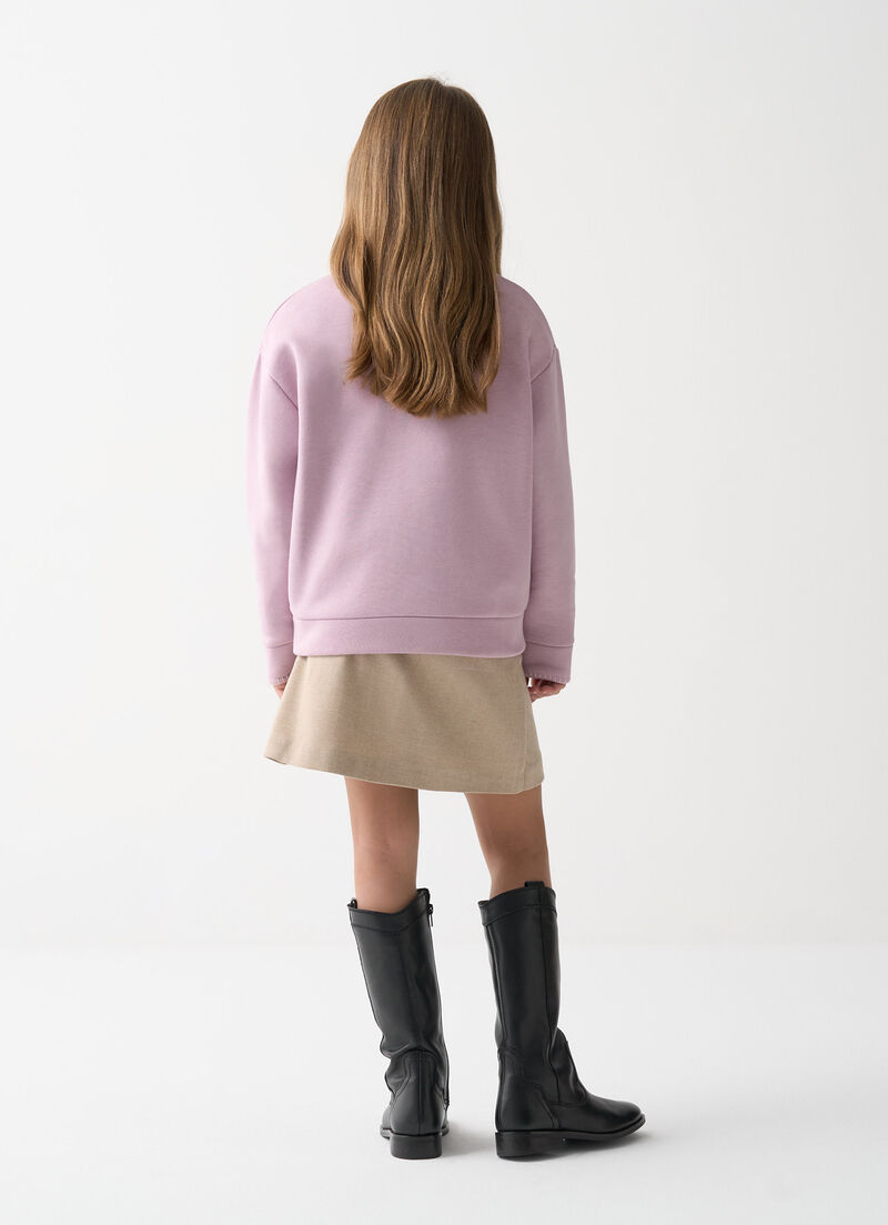 Half-zip sweatshirt with embroidery