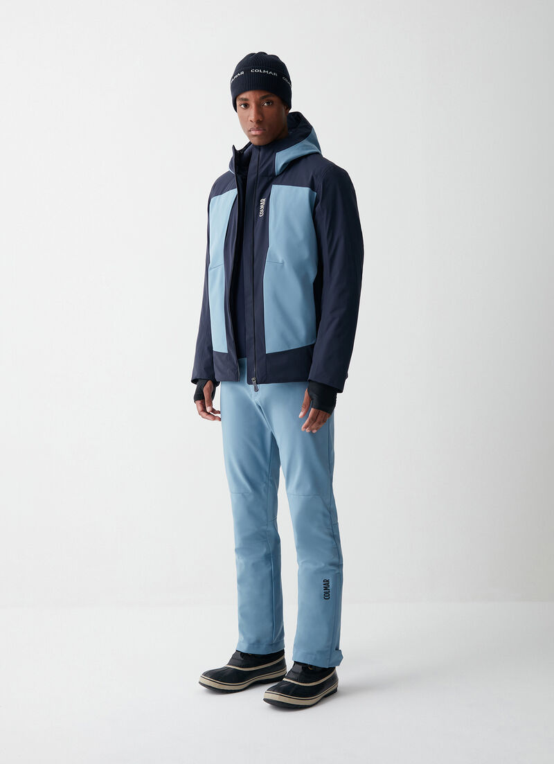 Stretch ski jacket with back pocket