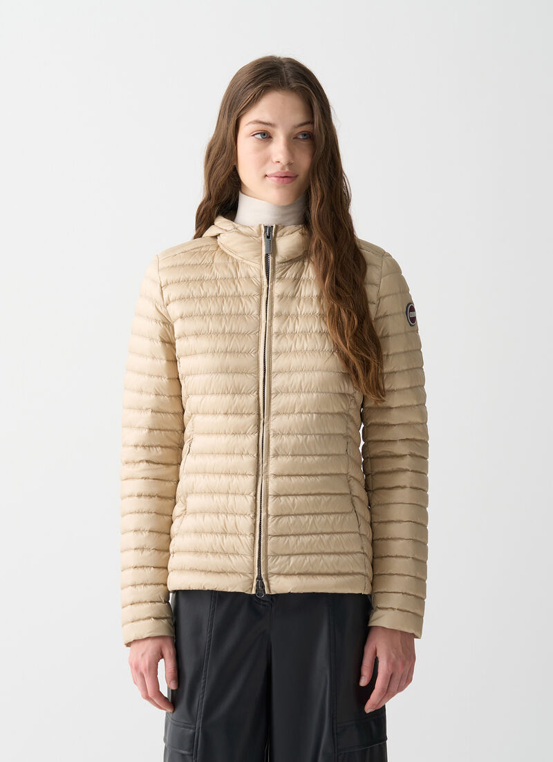 Light down jacket with hood