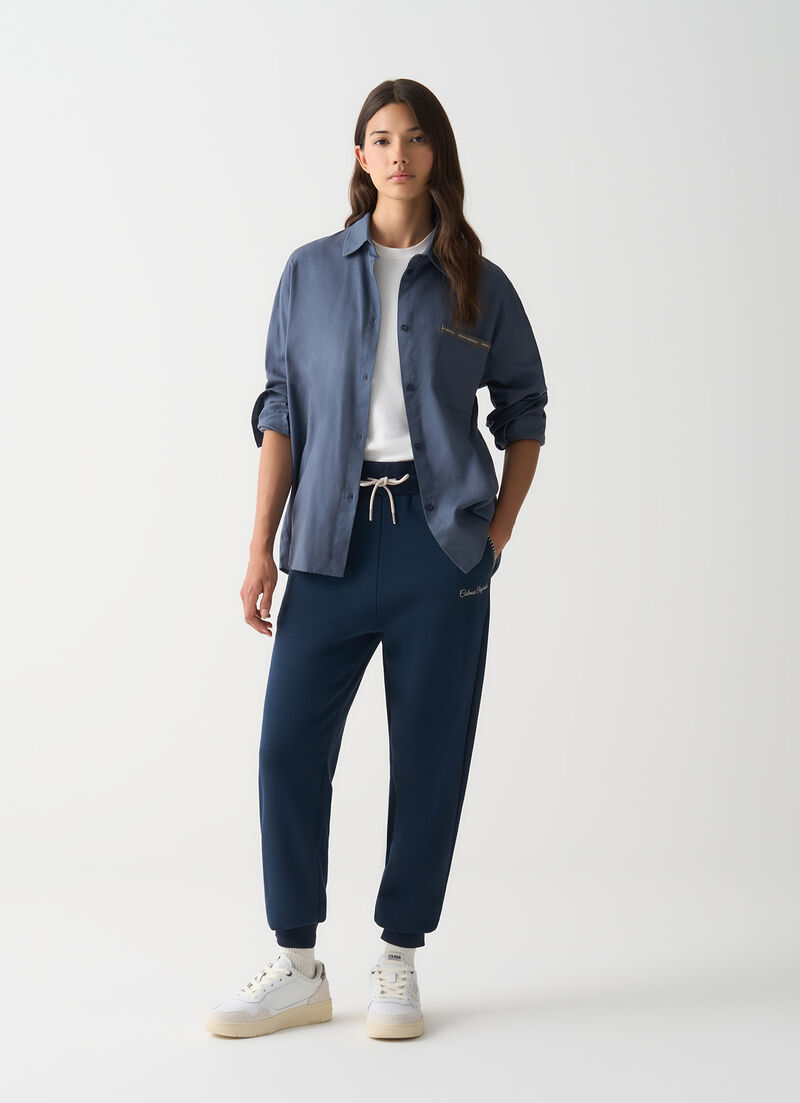 Tracksuit bottoms with embroidery