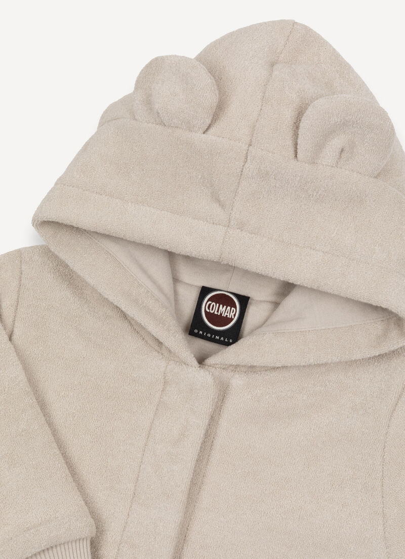 Unisex 6-12 months bouclé one-piece snow suit