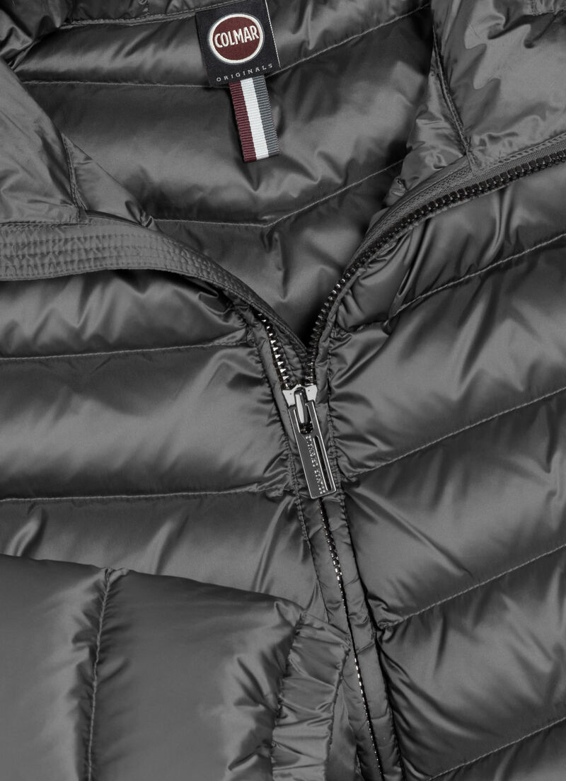 Quilted down jacket with hood
