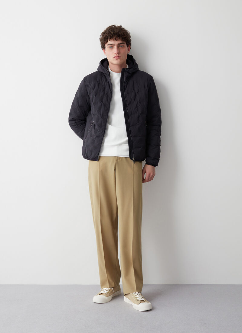 Quilted jacket with hood