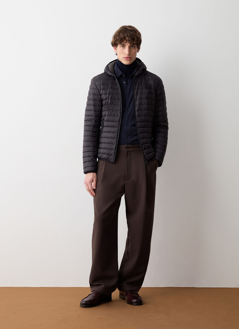 Autumn down jacket with hood