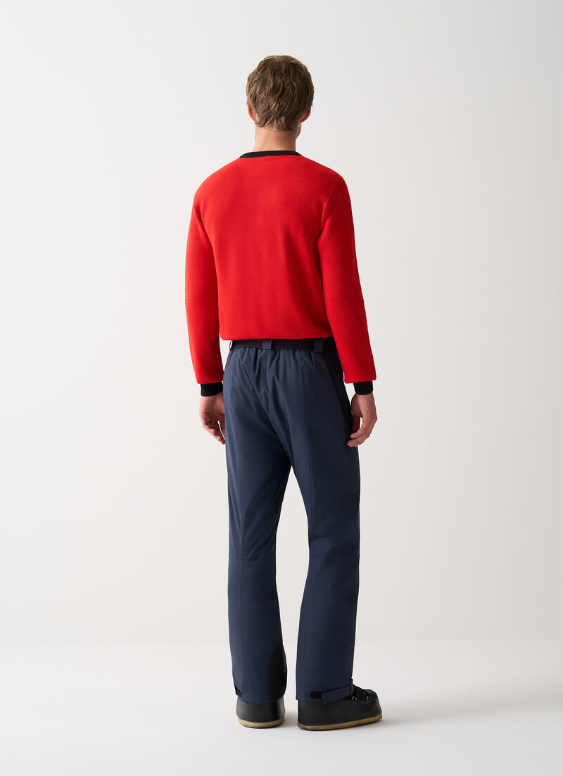 Padded ski pants with belt