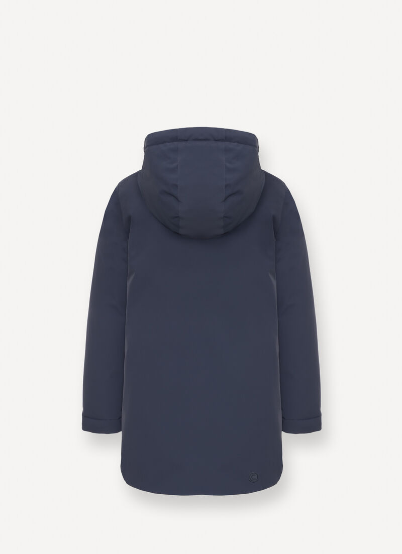 Waterproof hooded down jacket