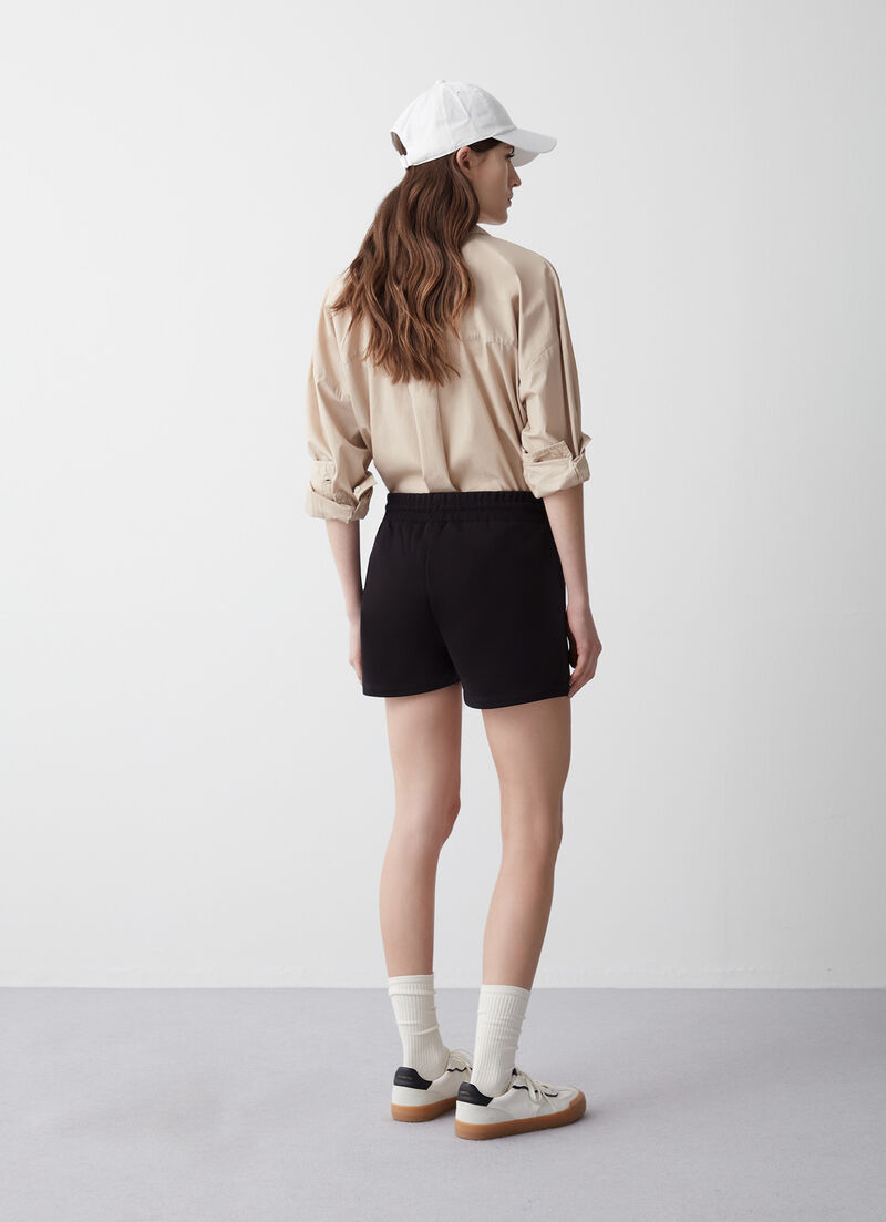 Cotton-blend fleece shorts