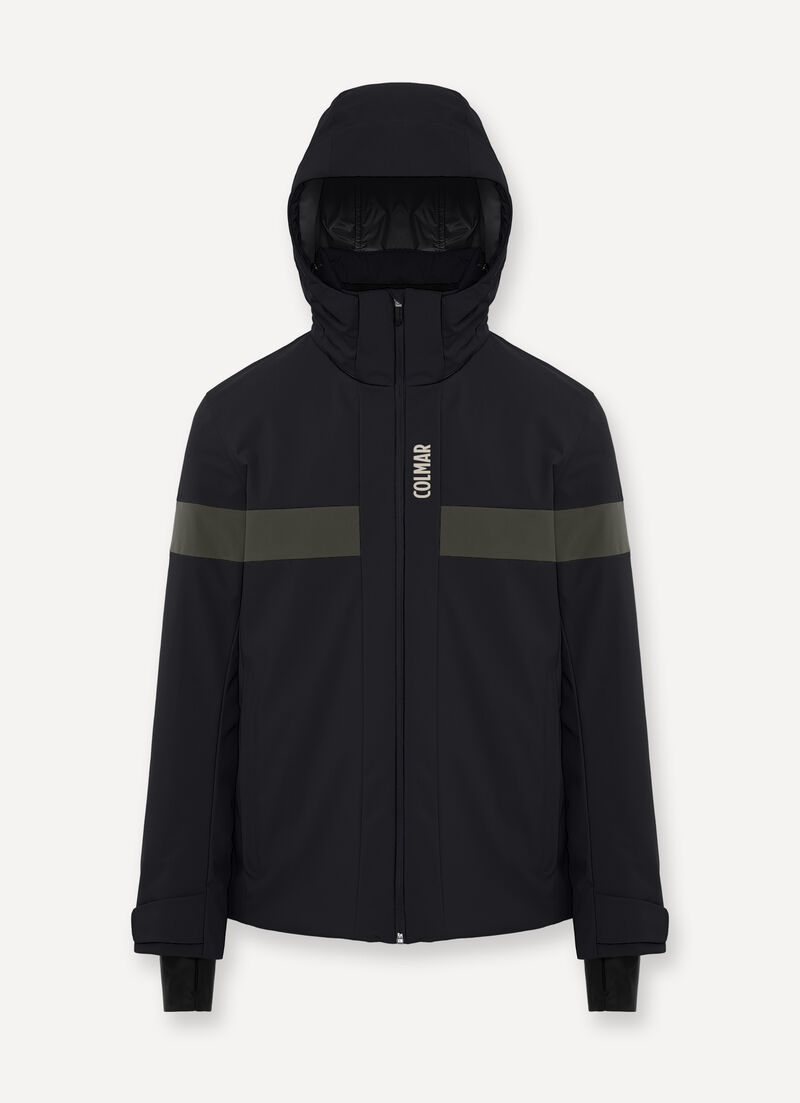 Ski jacket with two-tone insert