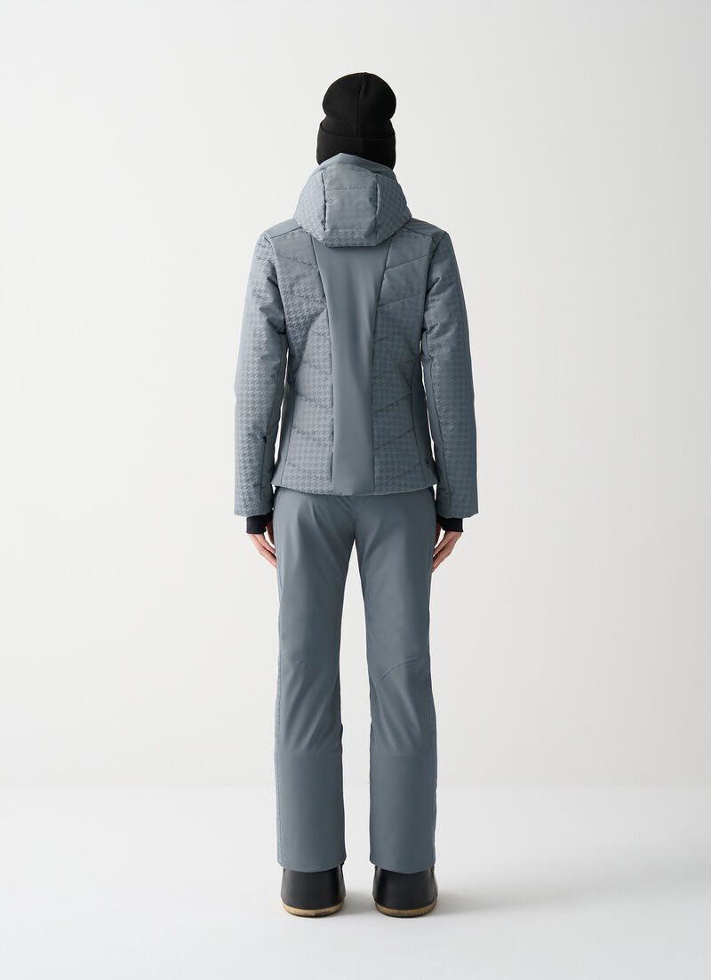 Charming houndstooth ski jacket