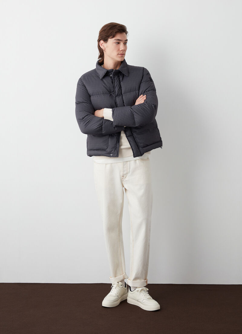 Jacket with wool-effect print