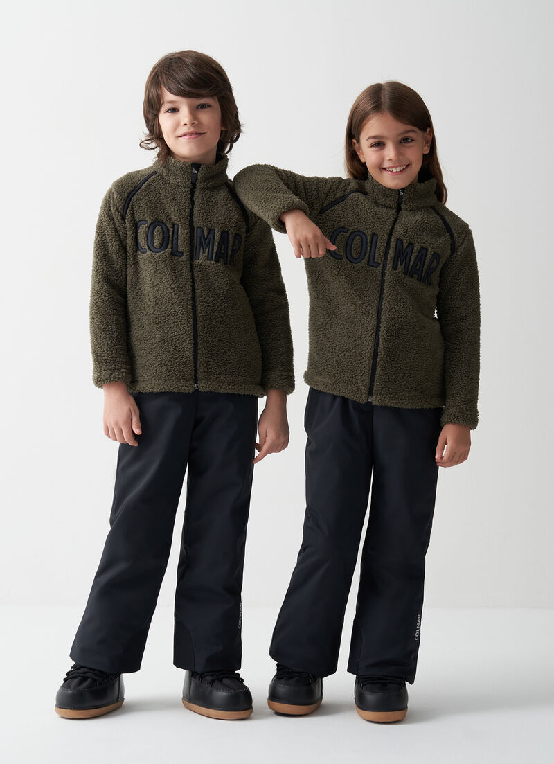 Unisex teddy-effect ski fleece