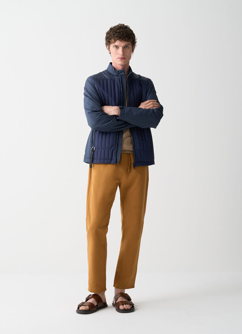 Biker jacket with wad padding