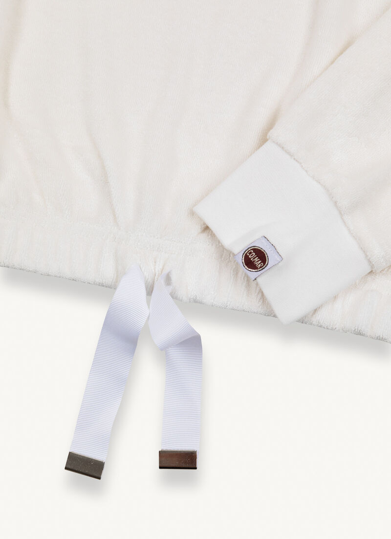 Chenille round-neck sweatshirt