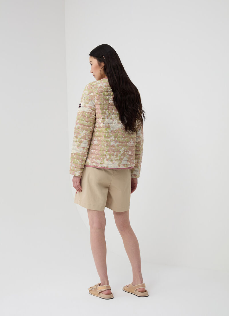 Pixelated camouflage down jacket