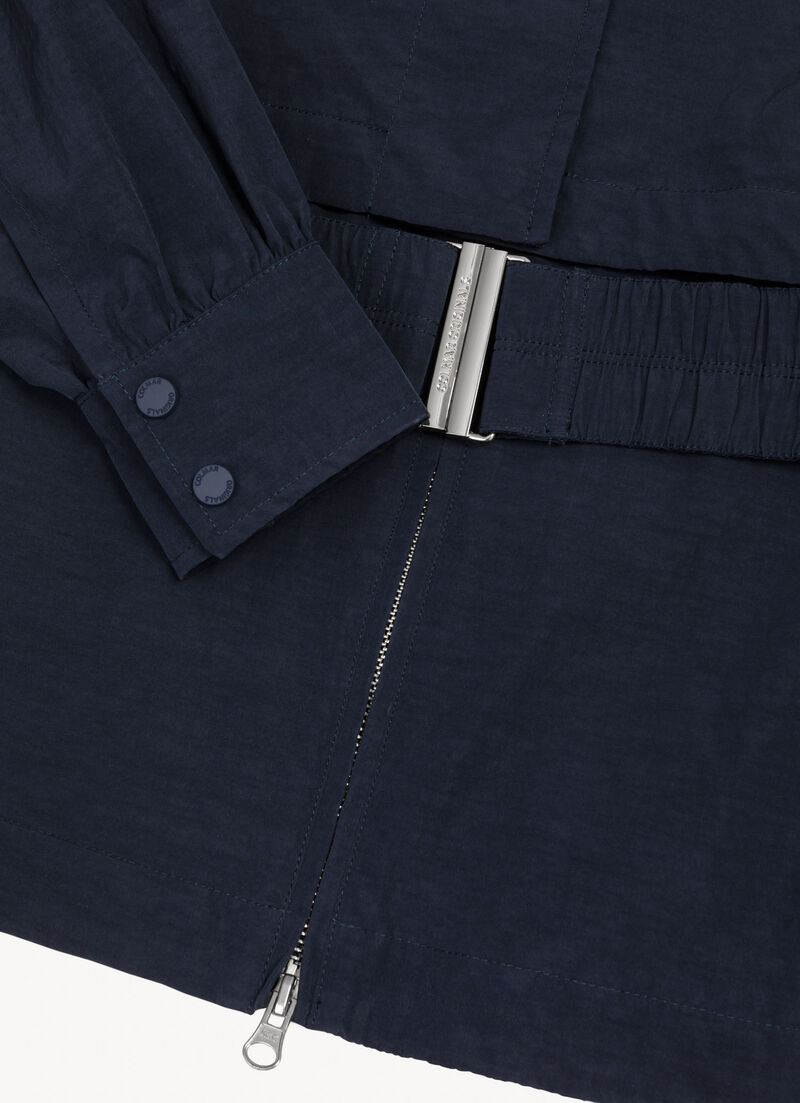 Glossy cotton-look fabric jacket