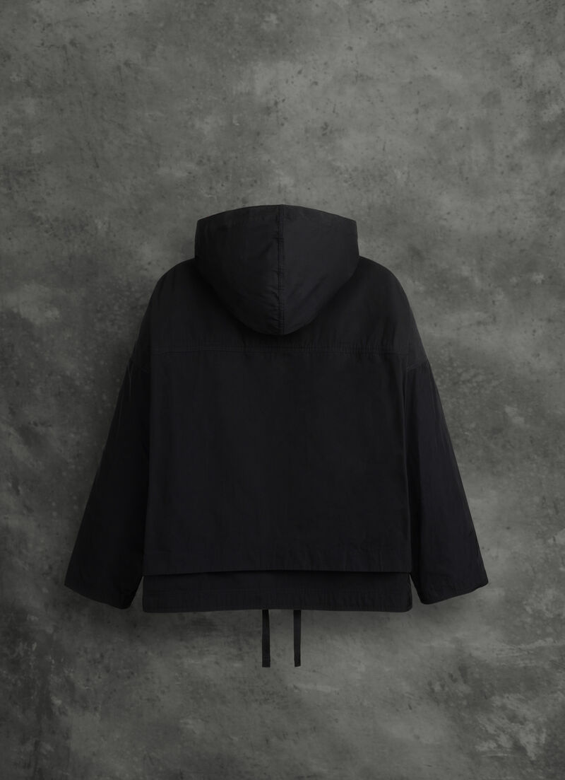 Unlined hooded jacket