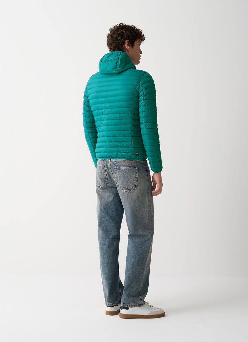 Light down jacket with hood