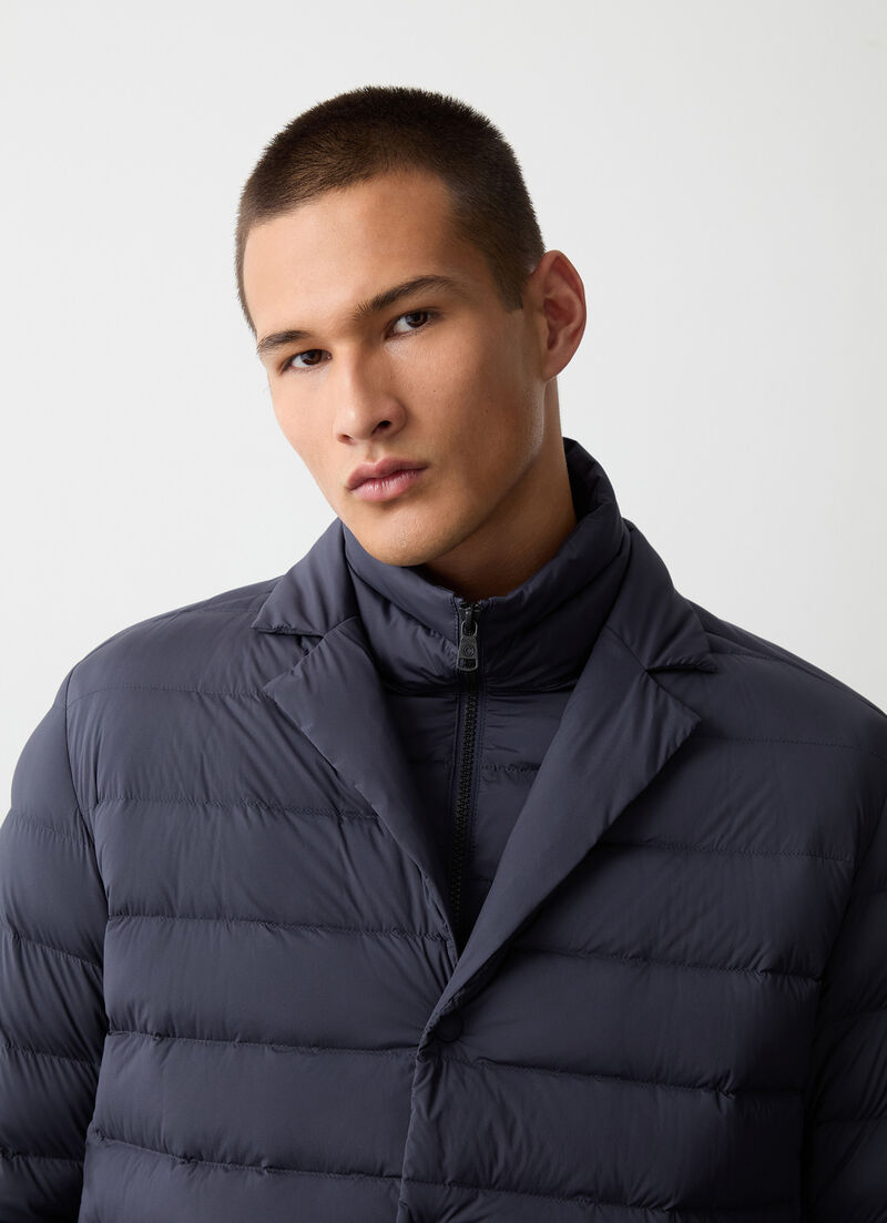 Super-matte padded stretch blazer