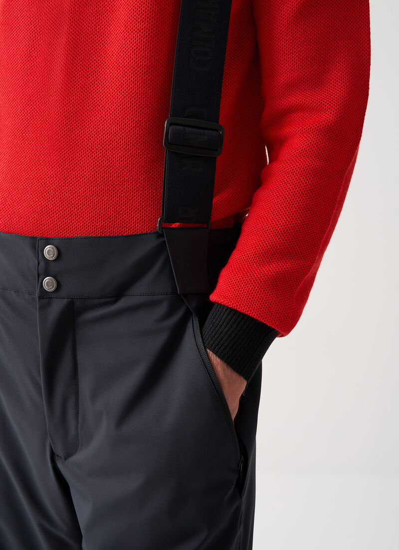 Padded 4Way fabric ski salopettes