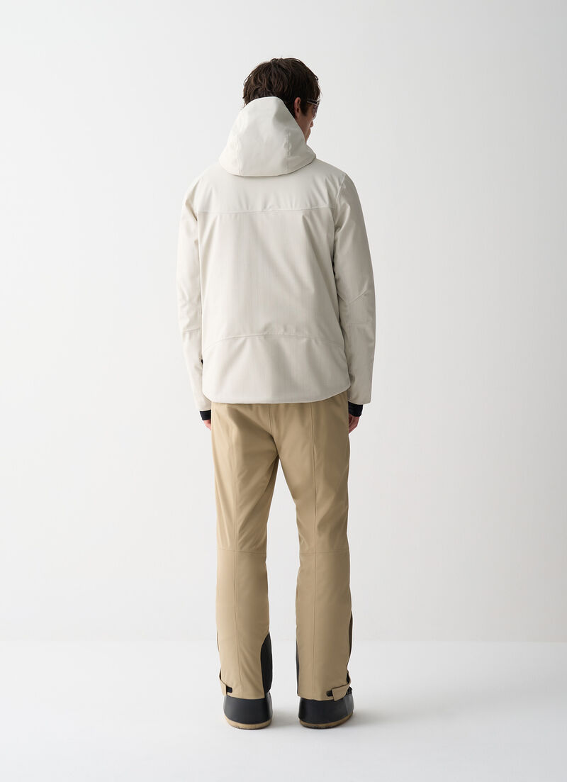 Pinstripe fabric ski jacket