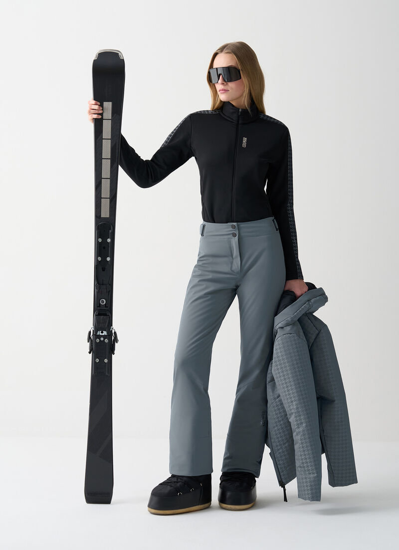 Houndstooth ski trousers