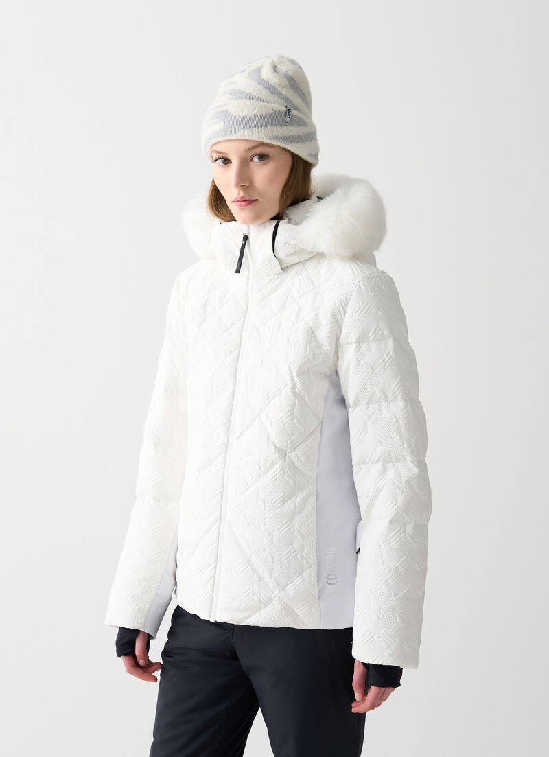 Balance padded ski jacket with faux fur