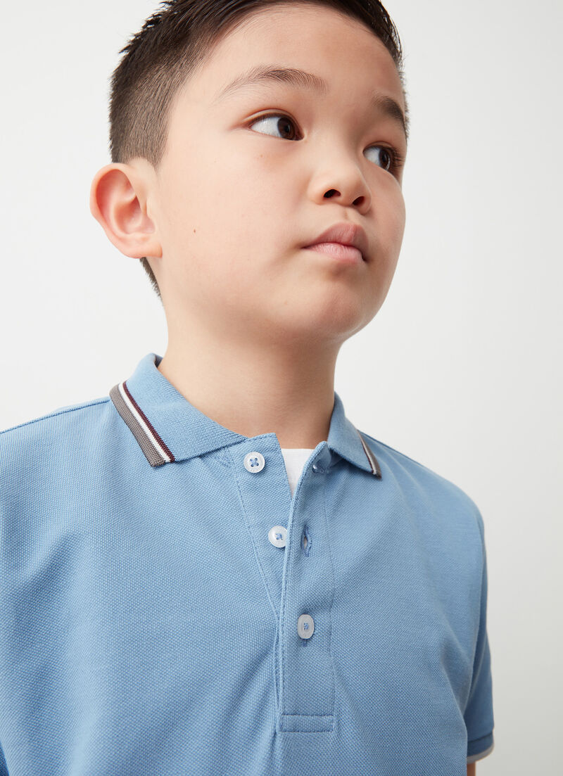 Cotton piqué polo-shirt