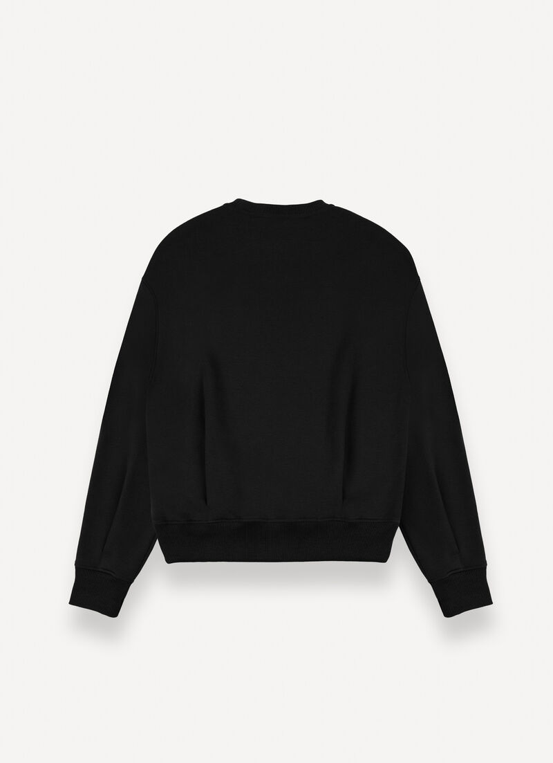 Crew-neck sweatshirt with darts