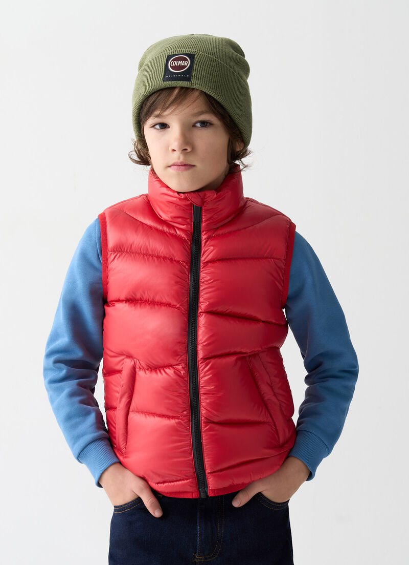 Wave pattern down gilet