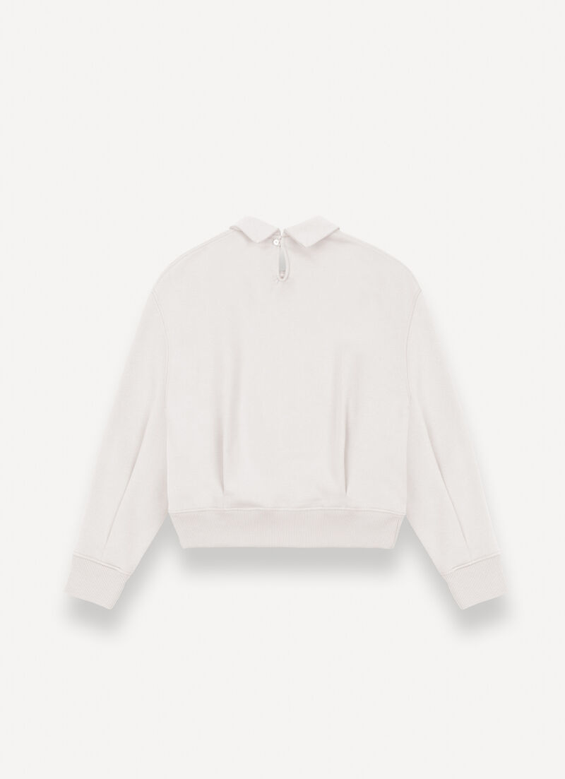 Sweatshirt with collar and darts