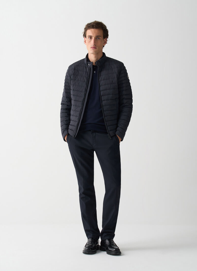 Lightweight down biker jacket