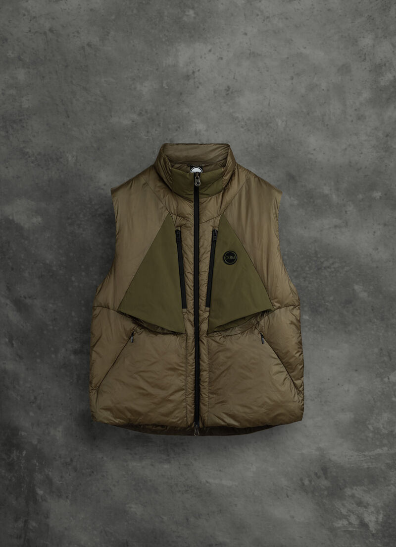 Taffeta and mini-ripstop fabric vest