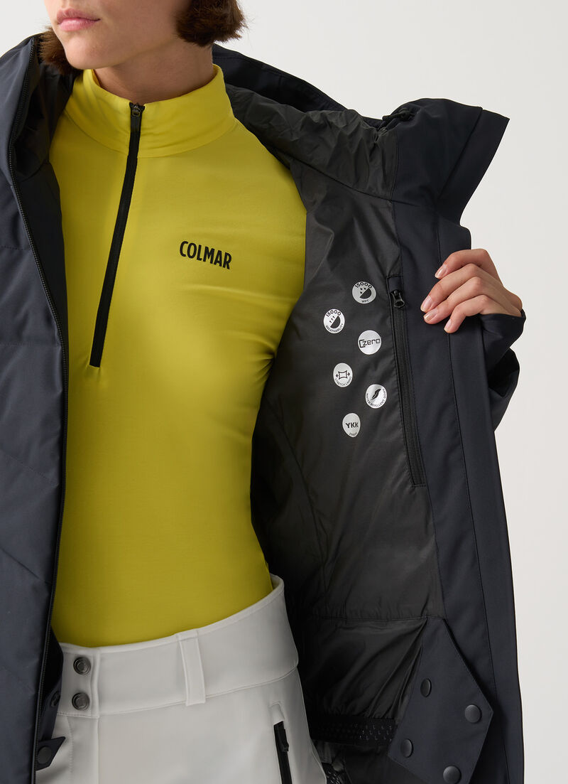 Shaping padded ski jacket