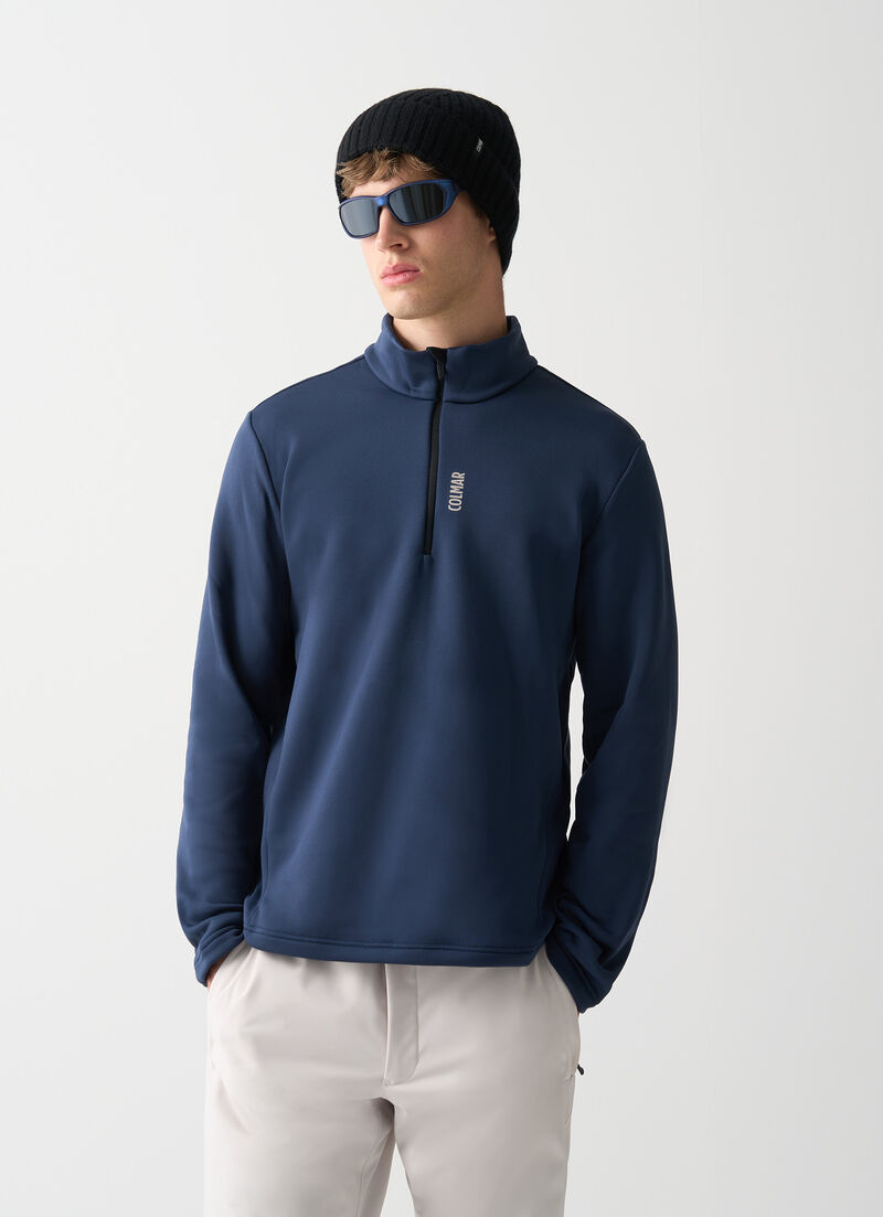 Half-zip stretch ski fleece