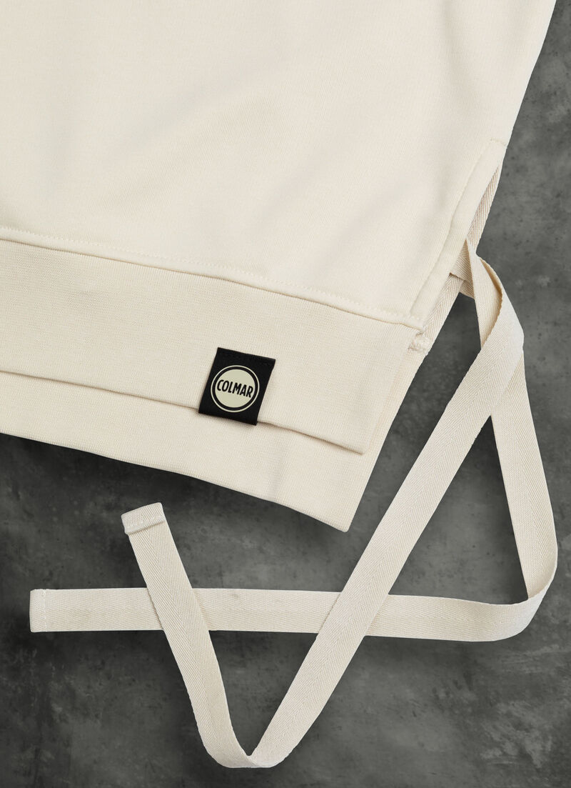 Short-sleeved sweatshirt in a cotton blend