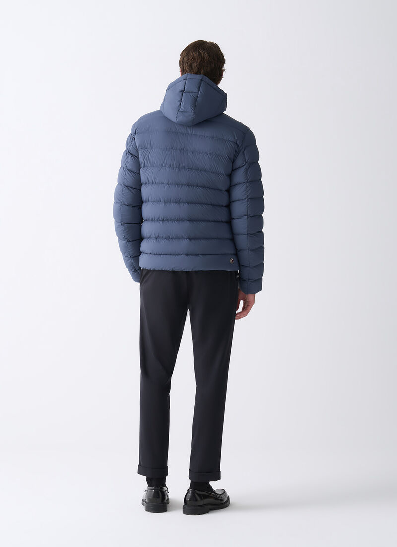 Down jacket with detachable hood