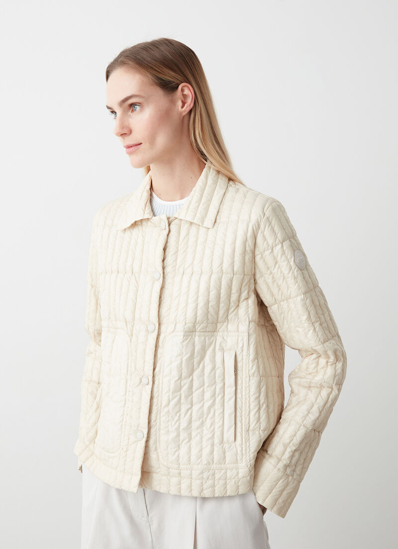 Shiny ultralight down jacket