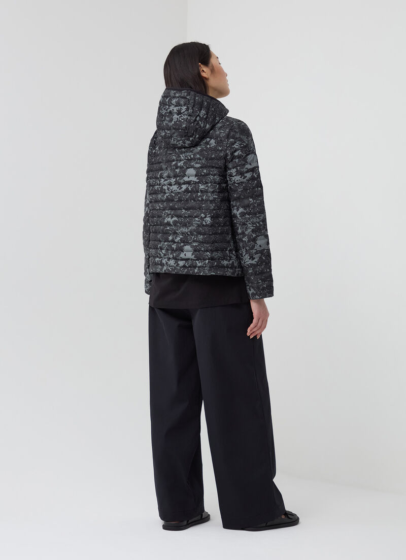 Pixelated camouflage down jacket