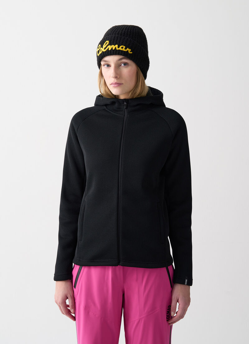 Knit fleece ski sweatshirt