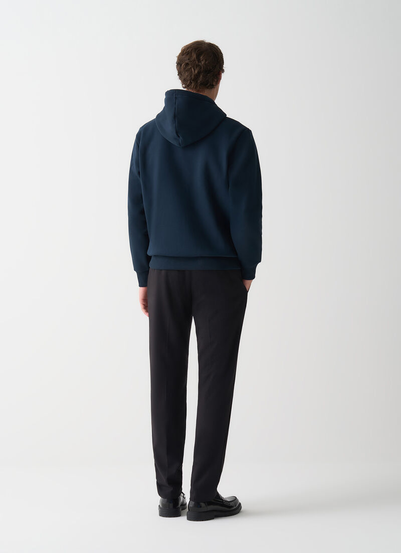 Full zip cotton sweatshirt