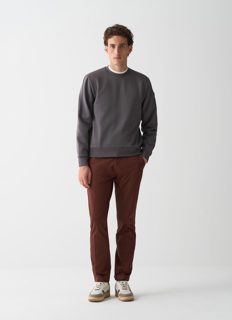 Cotton crew-neck sweatshirt
