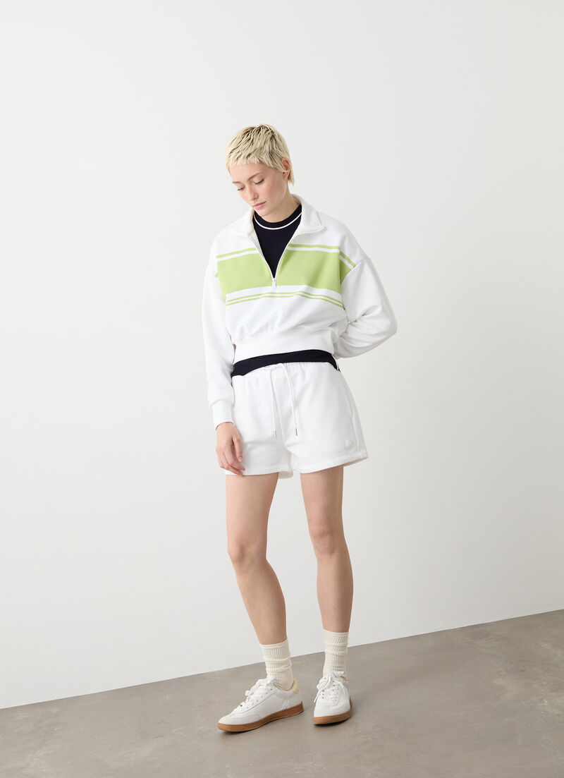 Cropped relaxed-fit sweatshirt