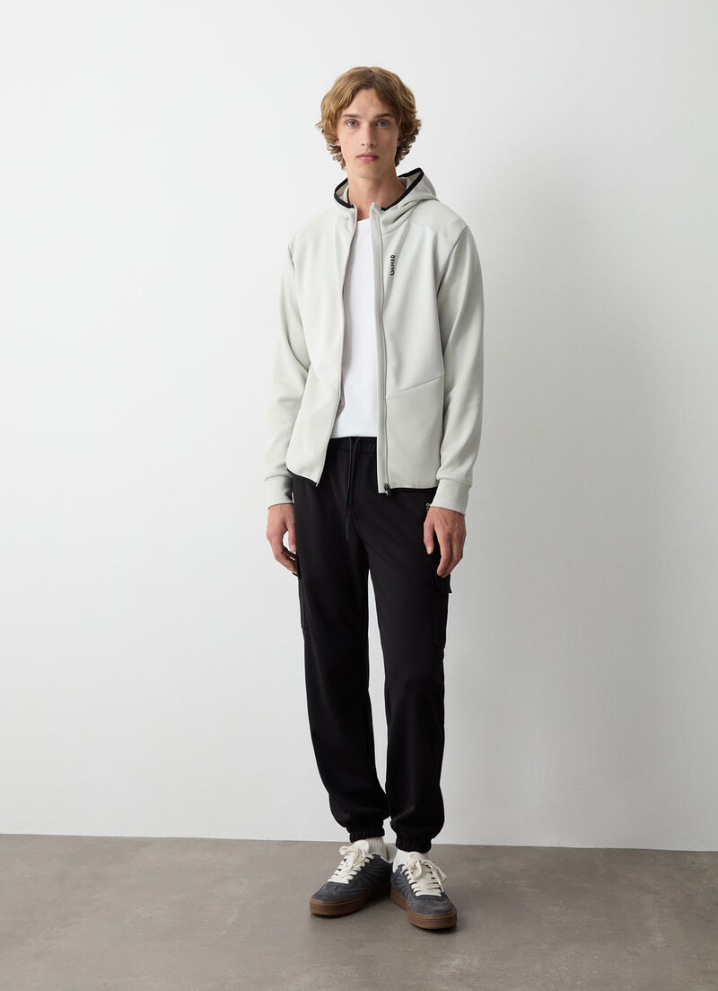 Full-zip stretch hoodie